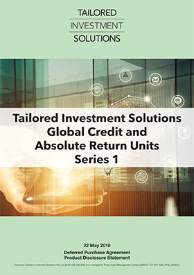 TIS Global Credit Series 1 PDS cover